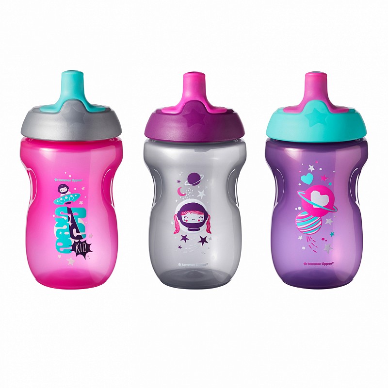TOMMEE TIPPEE sporta pudeles, meitenēm 12m+ 3x, 447162 NOLIKTAVAS IZPĀRDOŠANA