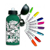 SPLAT PLANET ūdens pudele SAFARI 600ml + flomāsteri SP46000