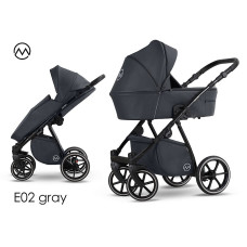 LONEX PAX EKO Universālie rati 2in1, E02 Grey