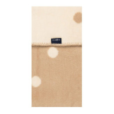 WOMAR kokvilnas pleds 100x150 cm Ecru/beige DOTS