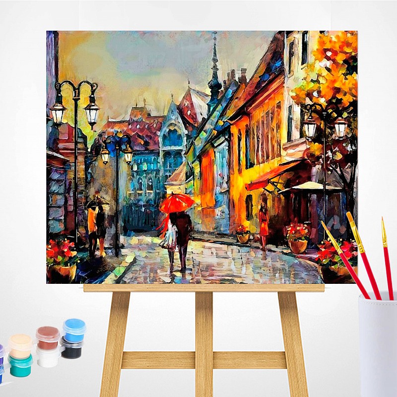 TSVETNOY Gleznošanas komplekts pēc numuriem 40x50cm European Town, MG2159e