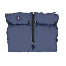 WOMAR Plush divdaļīgie ratu cimdi ar rāvēju, pastel navy blue