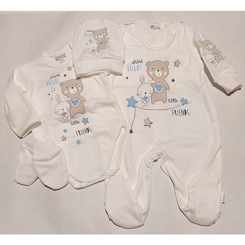 GAMEX komplekts no 5 daļām 62 izmērs, balts/zils