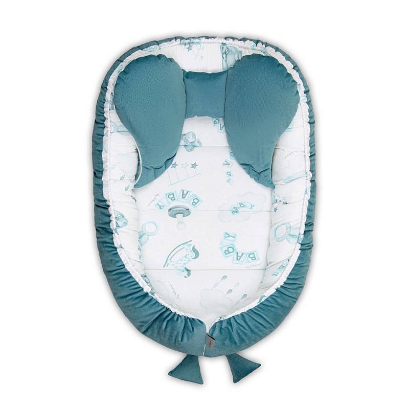 BELISIMA VELVET zīdaiņa ligzdiņa BABY BOY P02-0736, blue