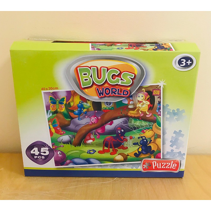 ERJUTOYS Puzle 3+, 45 elem., JU9259 Bugs World