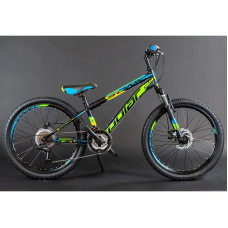 POLAR SONIC FS velosipēds 24", Black/green/blue