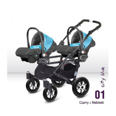 BABYACTIVE Twinni Classic Bērnu autosēdeklis CITY BLUE 1gab. - 01 zils