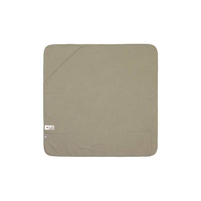 LASSIG Dvielis ar kapucīti (kokvilnas muslīna) (olīvu), 1312015513