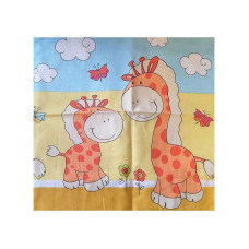 KIECZMERSKI GIRAFFE gultas veļas komplekts no 4 daļām 120x90cm - 180cm - dzeltens IZPĀRDOŠANA