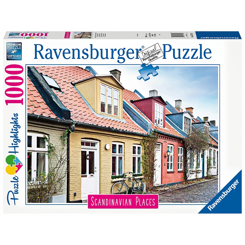 RAVENSBURGER puzle Houses in Aarhus Denmark, 1000gab., 16741