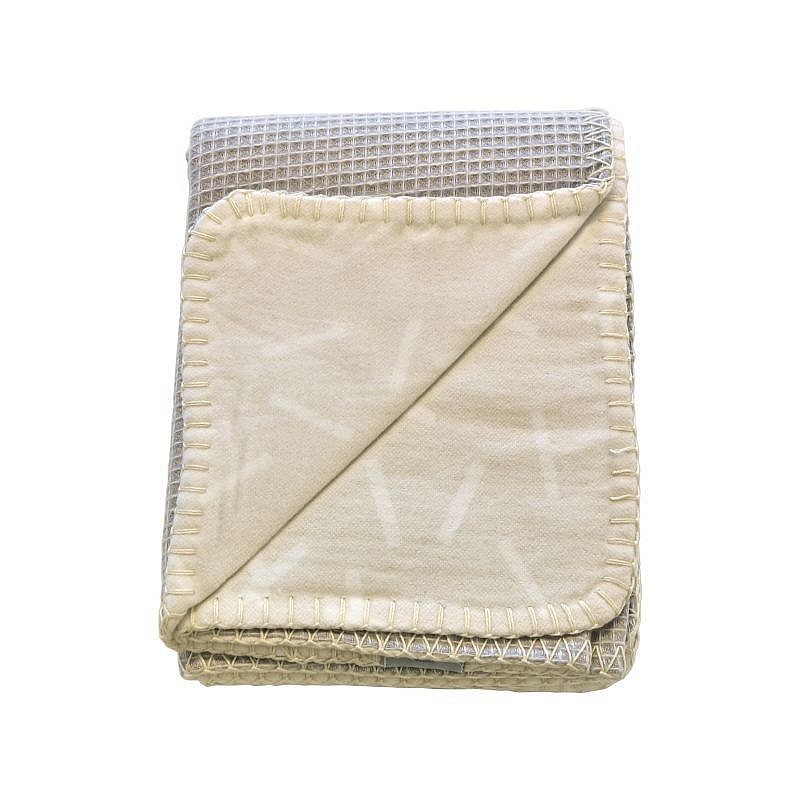 Lodger Dreamer Honeycomb kokvilnas sedziņa, Ivory, 75x100cm, DM069