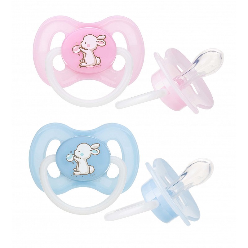 CANPOL BABIES Simetriskas formas silikona māneklis Little Cutie 0-6m, 23/265 rozā IZPĀRDOŠANA