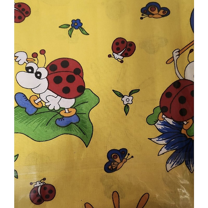 URGA Gultas veļas komplekts no 3 daļām 120x90cm, LADYBUG dzeltens, IZPĀRDOŠANA