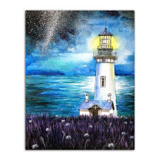 TSVETNOY Dimantu mozaīkas komplekts 40x50cm Lighthouse in the Night, LG060e