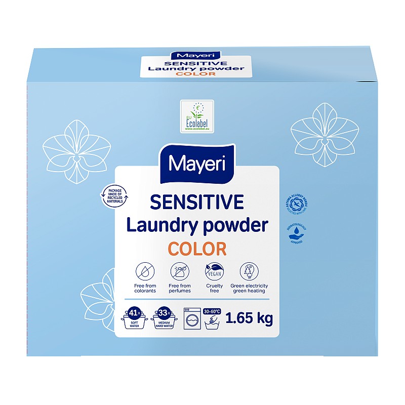 MAYERI Sensitive Color veļas pulveris 1,65kg P853