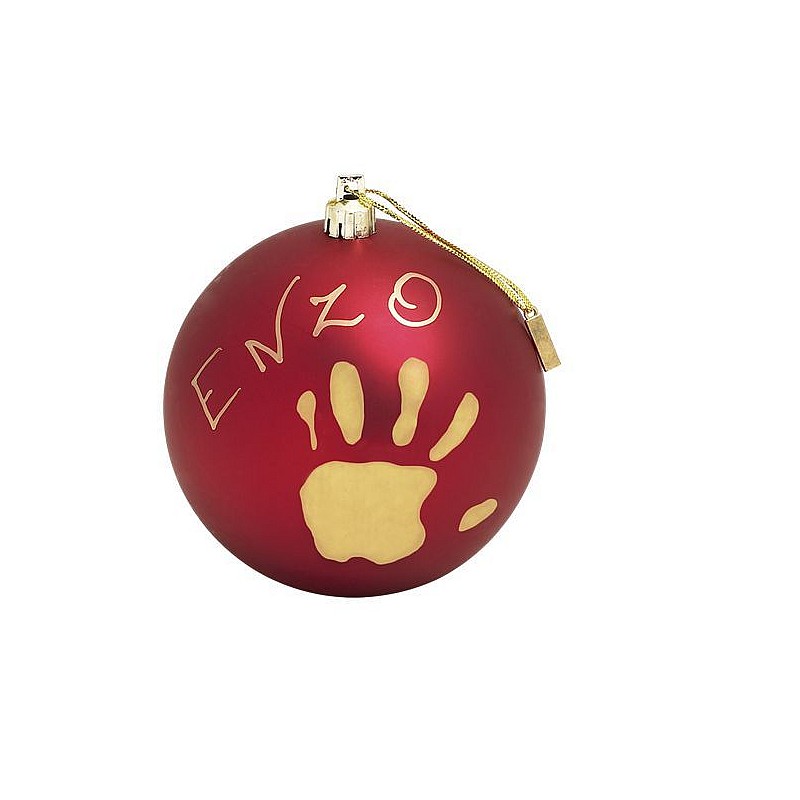 Baby Art Christmas Ball komplekts mazuļa pēdiņu/rociņu nospieduma izveidošanai, red, 34120153