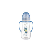 CANPOL BABIES Anti-Colic barošanas pudelīte ar rokturiem, 300 ml PP EasyStart BONJOUR PARIS, 35/241_blu