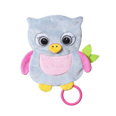 BABYONO mīkstā rotaļlieta - mīļlupatiņa 0m+ FLAT OWL CELESTE 446