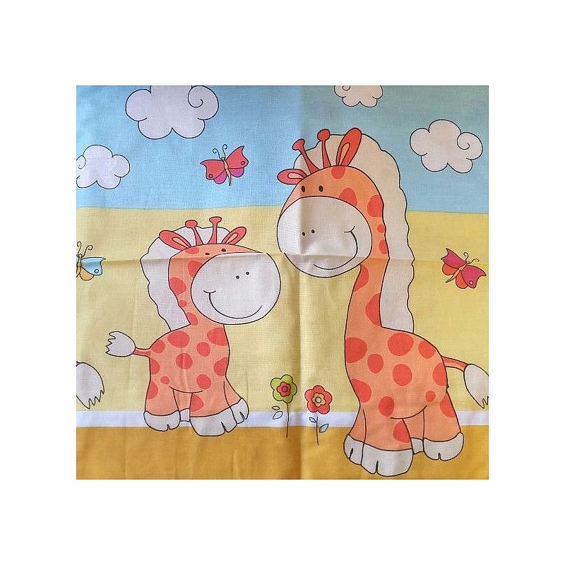 KIECZMERSKI GIRAFFE gultas veļas komplekts no 4 daļām 135x100cm - 160cm - dzeltens IZPĀRDOŠANA