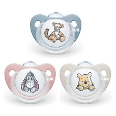 NUK DISNEY Ortodontiskas formas silikona māneklis Winnie The Pooh, 0-6m 1gab. SU17 10730275