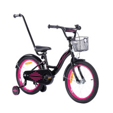 TOMABIKE Bērnu velosipēds 18" XXIII PLATINUM BLACK/PINK