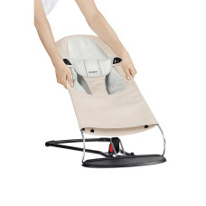 BABYBJORN Bouncer Bliss Jersey pārvalks šūpuļkrēsliņiem, Beige/Grey 010083