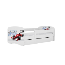 KOCOT KIDS gulta ar atvilktni un matraci BABYDREAMS white Formula 140x70cm