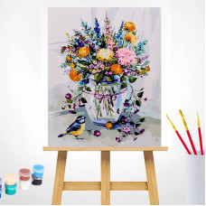 TSVETNOY Gleznošanas komplekts pēc numuriem 40x50cm Meadow Flowers Bouquet, MG2184e