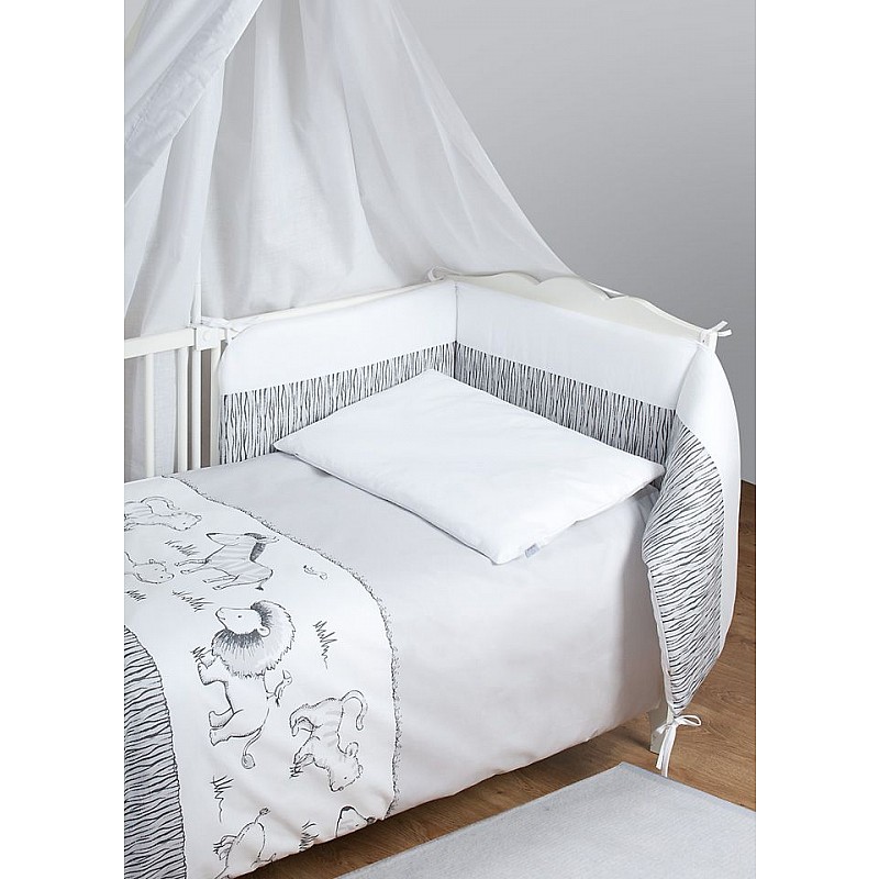 BABYMATEX BIANCO Gultas veļas komplekts no 3 daļām 135x100cm - Safari