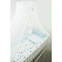 ANKRAS BLUE STARS/BLUE MINKY Gultas veļas komplekts 6D/120×90/360cm,