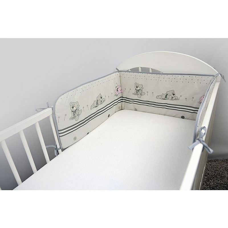 ANKRAS DREAMER Apmalīte bērnu gultiņai 180 cm - grey