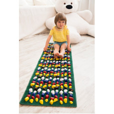 IGORA Masāžas paklājs ar akmentiņiem FOOT MAT 150х40cm, MS-1214 zaļš