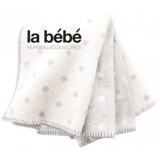 LA BEBE Bērnu dabīgas vilnas sega 70x100cm - Cosy Grey Dots, Art.113477