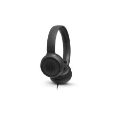 JBL on-ear austiņas ar mikrofonu, melnas JBLT500BLK