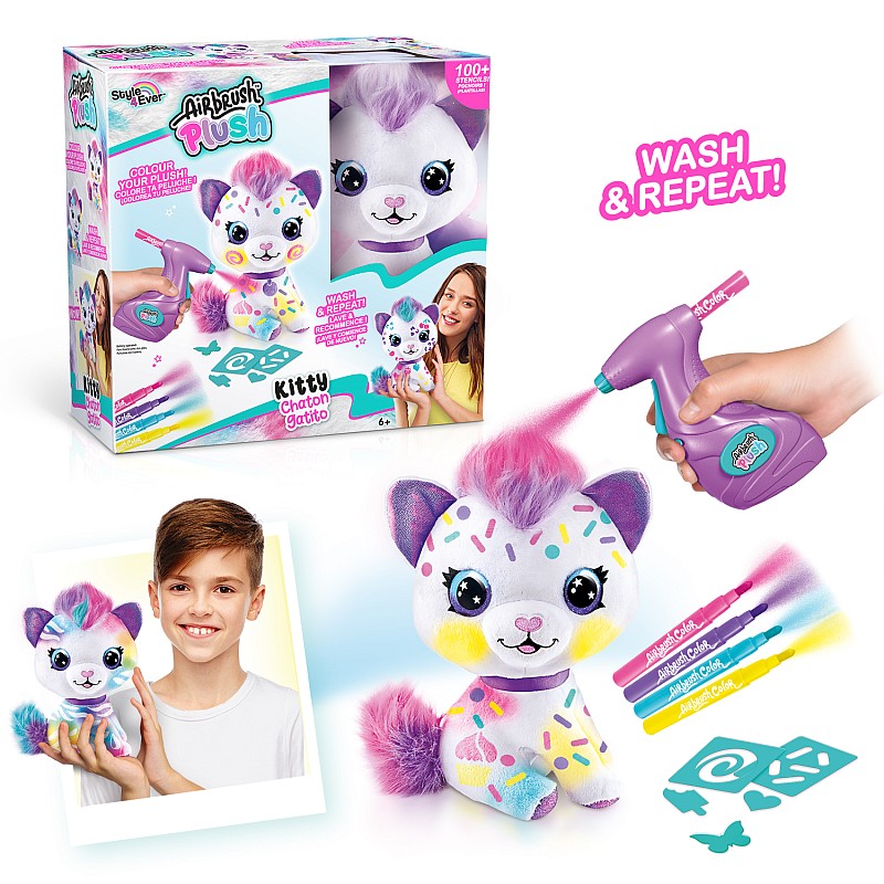 CANAL TOYS Style 4 Ever plush with airbrush Kitty, 25 cm 272CL