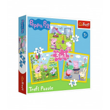 TREFL Pužļu komplekts "3 in 1" Peppa Pig