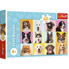 TREFL Puzzle Puppies, 60 pcs