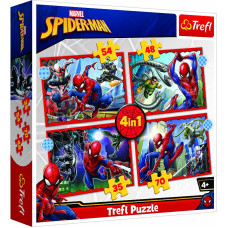 TREFL SPIDER-MAN Pužļu komplekts 4in1 Spiderman