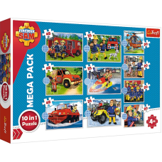 TREFL FIREMAN SAM Pužļu komplekts 10in1 Ugunsdzēsējs Sems 90382T