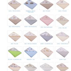 Duet Baby 415 frottébadhandduk med tryck 80 × 80 cm