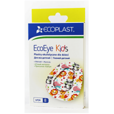 Ecoplast plåster N8, skyddande för ögon, för barn, 5,7 cm x 7,2 cm