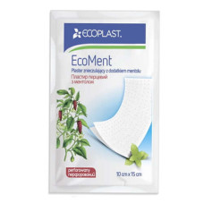 Ecoplast plåster ECOMENT 10x15 cm, värmande med peppar och mentol