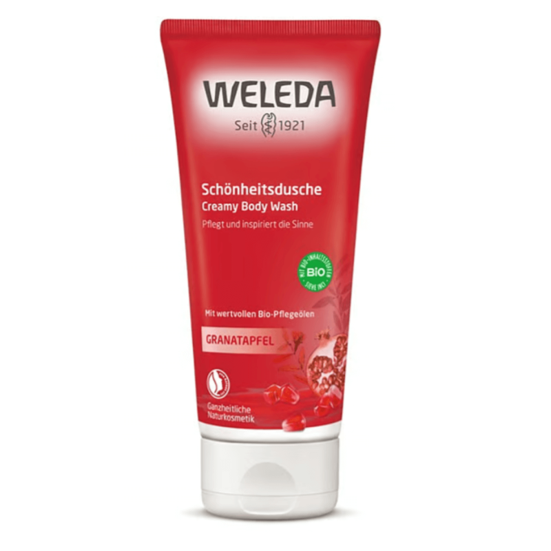 Weleda krämig duschtvål, granatäpple, 200 ml