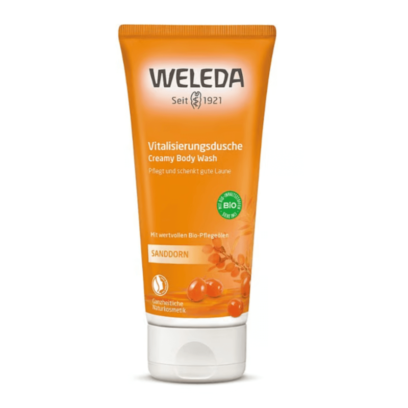 Weleda krämig duschtvål med havtorn, 200 ml