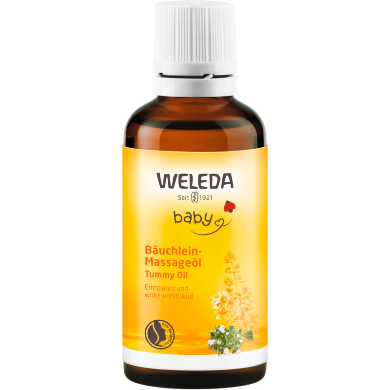 Weleda olja för babymassage av magen, 50 ml.