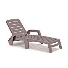 Bica Sauļošanās krēsls Riva pelēkbrūns