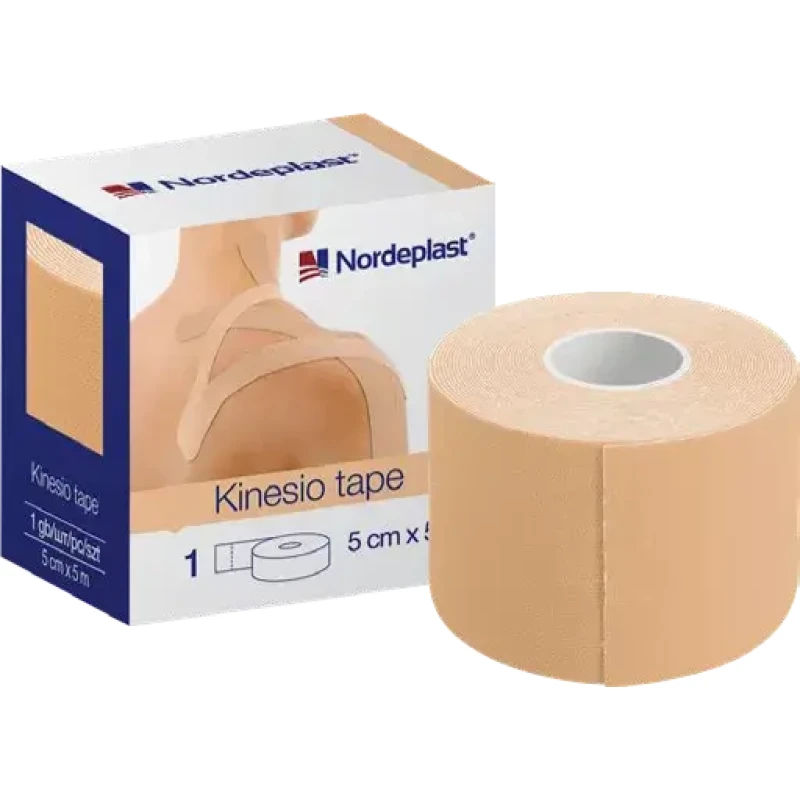 Nordeplast kinesiologitejp 5 cm x 5 m, beige, N1