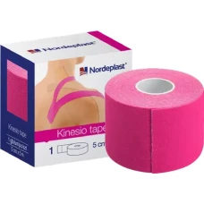 Nordeplast kinesiologitejp 5 cm x 5 m, rosa, N1