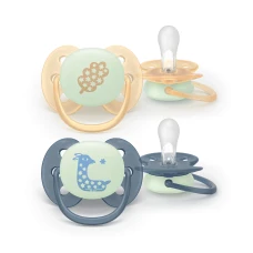 Philips Avent AVENT SCF094/03 napp Soother Soft 6–18 månader, Night & Day, blad/giraff
