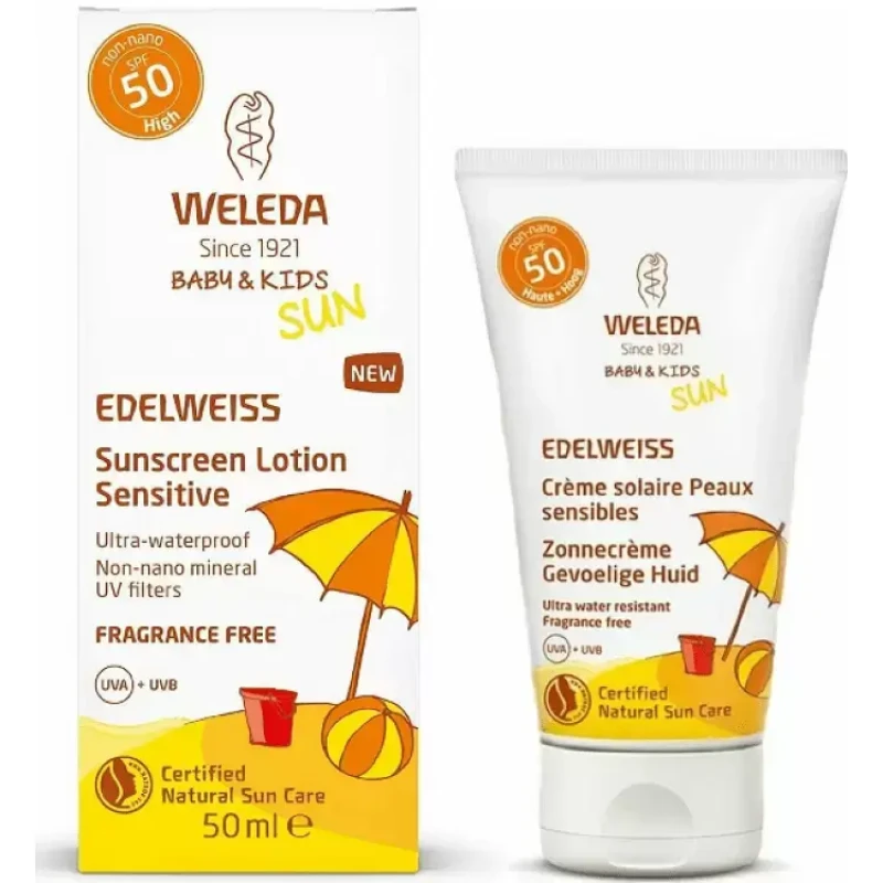 Weleda solskyddskräm för barn, SPF 50, 50 ml.